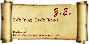 Zárug Ezékiel névjegykártya